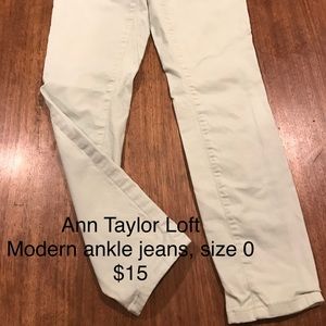 LOFT mint skinny jeans